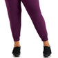Calça de moletom feminina ID Ideology com cordão, roxa, tamanho 2X