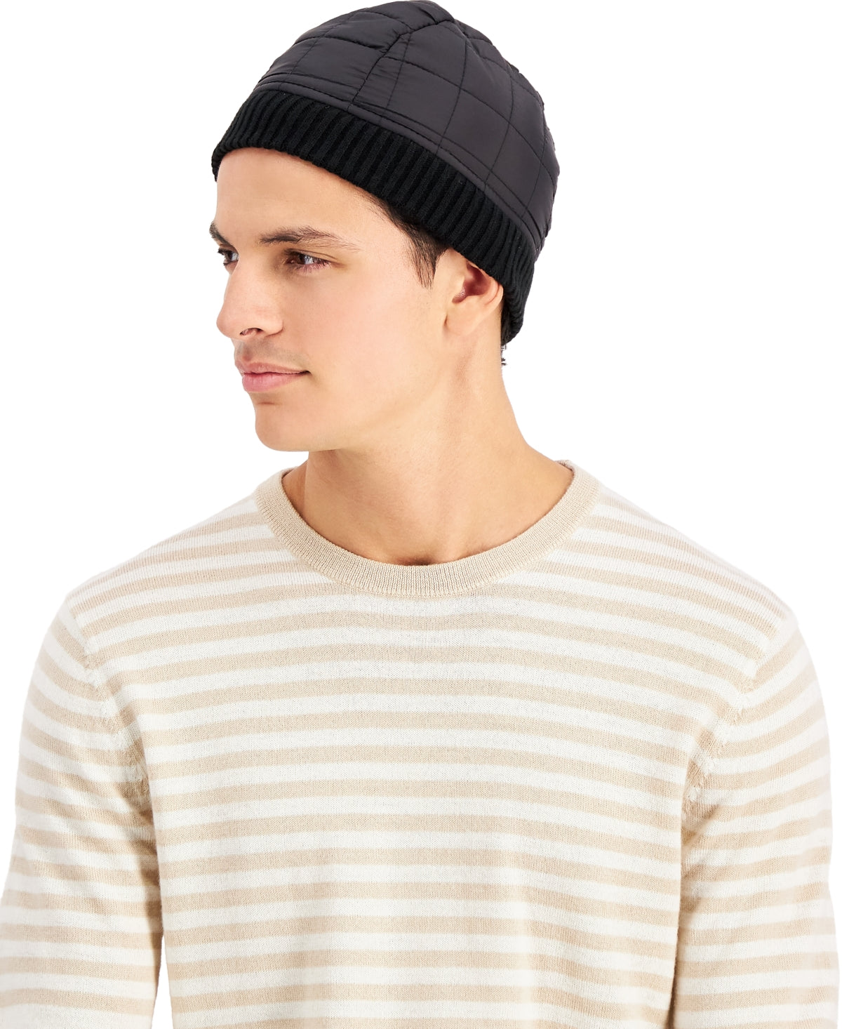 Gorro acolchoado masculino Alfani, preto, tamanho regular