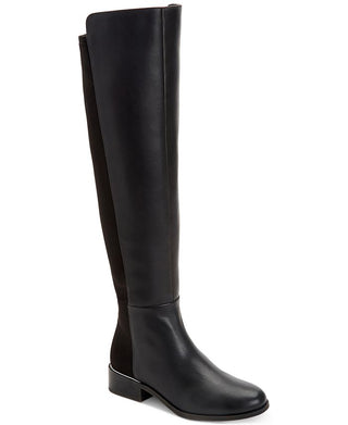 Botas femininas Alfani Ludlowe acima do joelho, pretas, tamanho 8,5 M