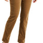 Calça jeans feminina Charter Club Lexington Tummy Control de veludo cotelê marrom tamanho 18