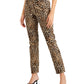 Calça jeans skinny feminina Charter Club Velveteen com estampa de leopardo, marrom, tamanho 14