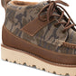Botas masculinas Sun + Stone Kohen com cadarço e estampa marrom