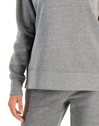 Ideology Women's Fleece Sweatshirt Stormy Hthr Gray Size Medium