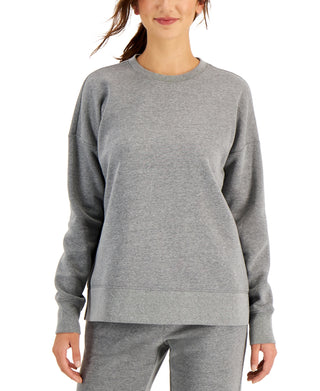 Ideology Women's Fleece Sweatshirt Stormy Hthr Gray Size Medium