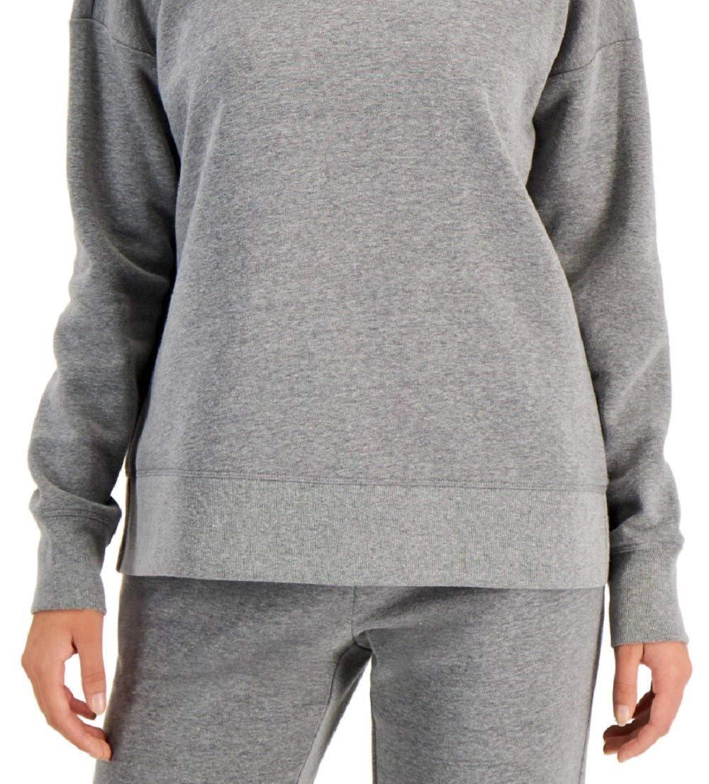 ID Ideology Moletom Feminino Fleece Cinza Tamanho Grande
