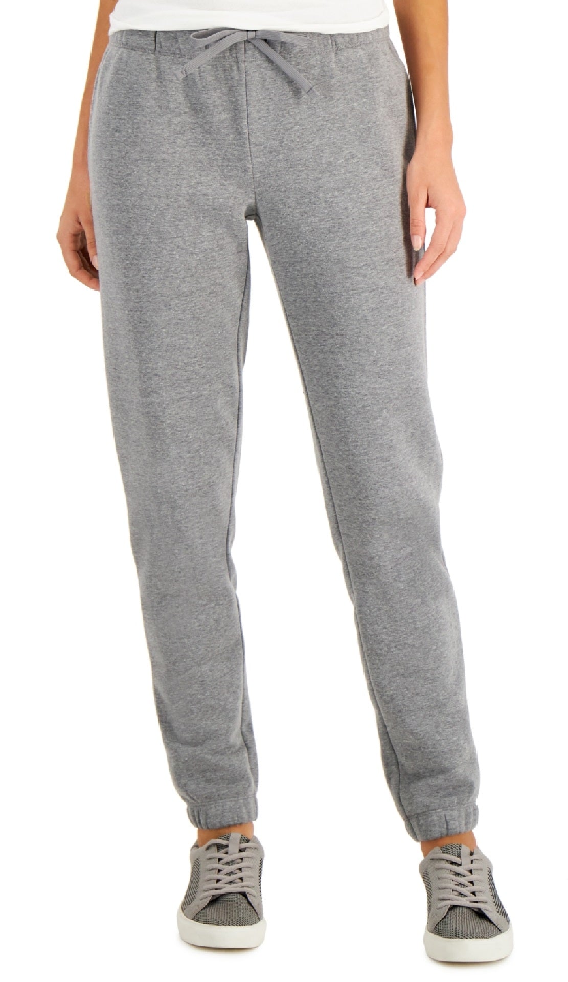 Calça de moletom feminina ID Ideology Fleece cinza tamanho grande