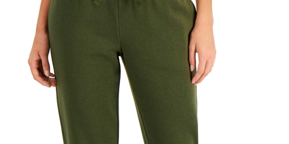 Calça de moletom feminina ID Ideology Fleece, verde, tamanho X-S