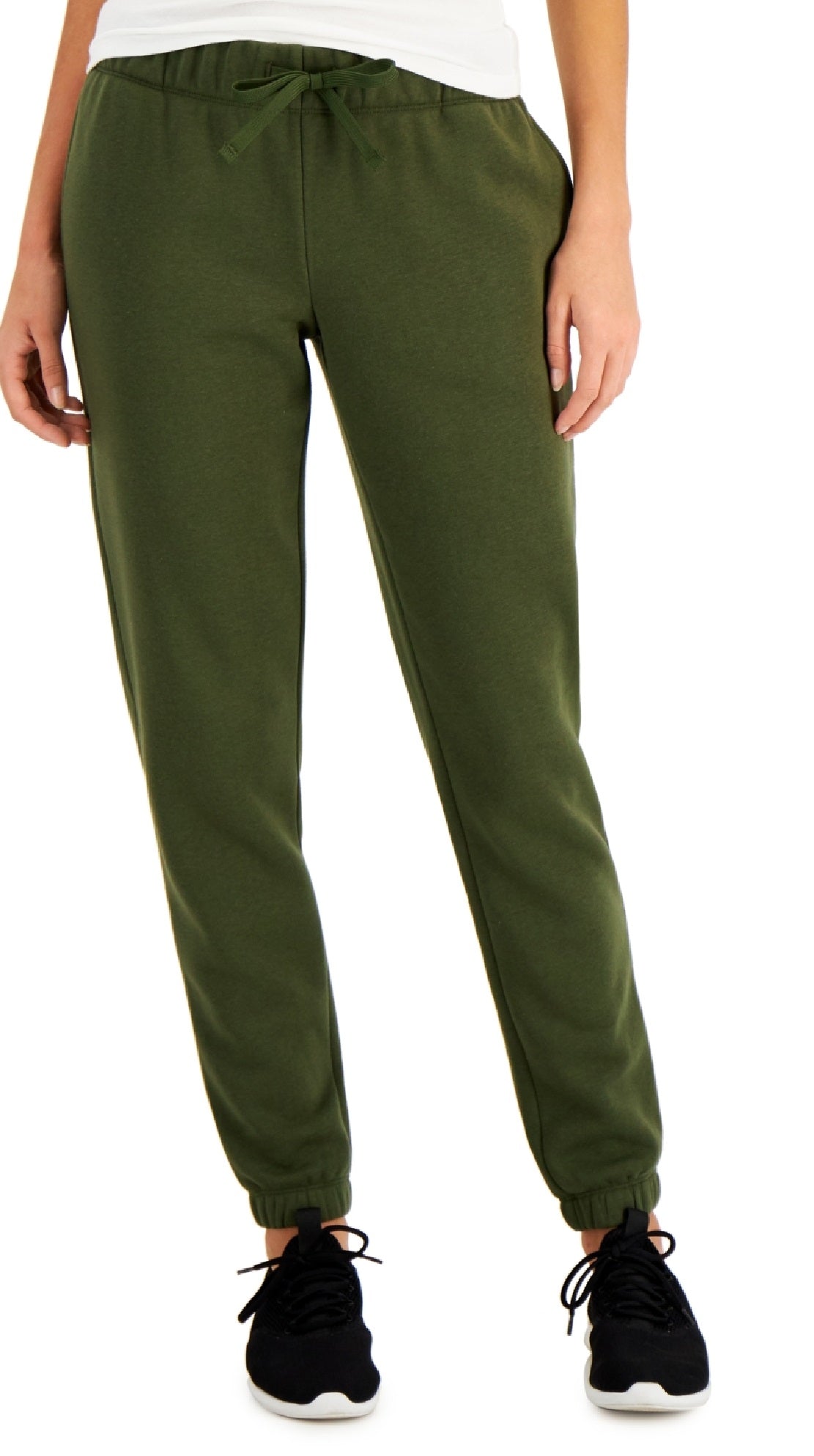 Calça de moletom feminina ID Ideology Fleece, verde, tamanho médio