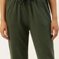 Calça de moletom feminina ID Ideology, verde, tamanho X-G