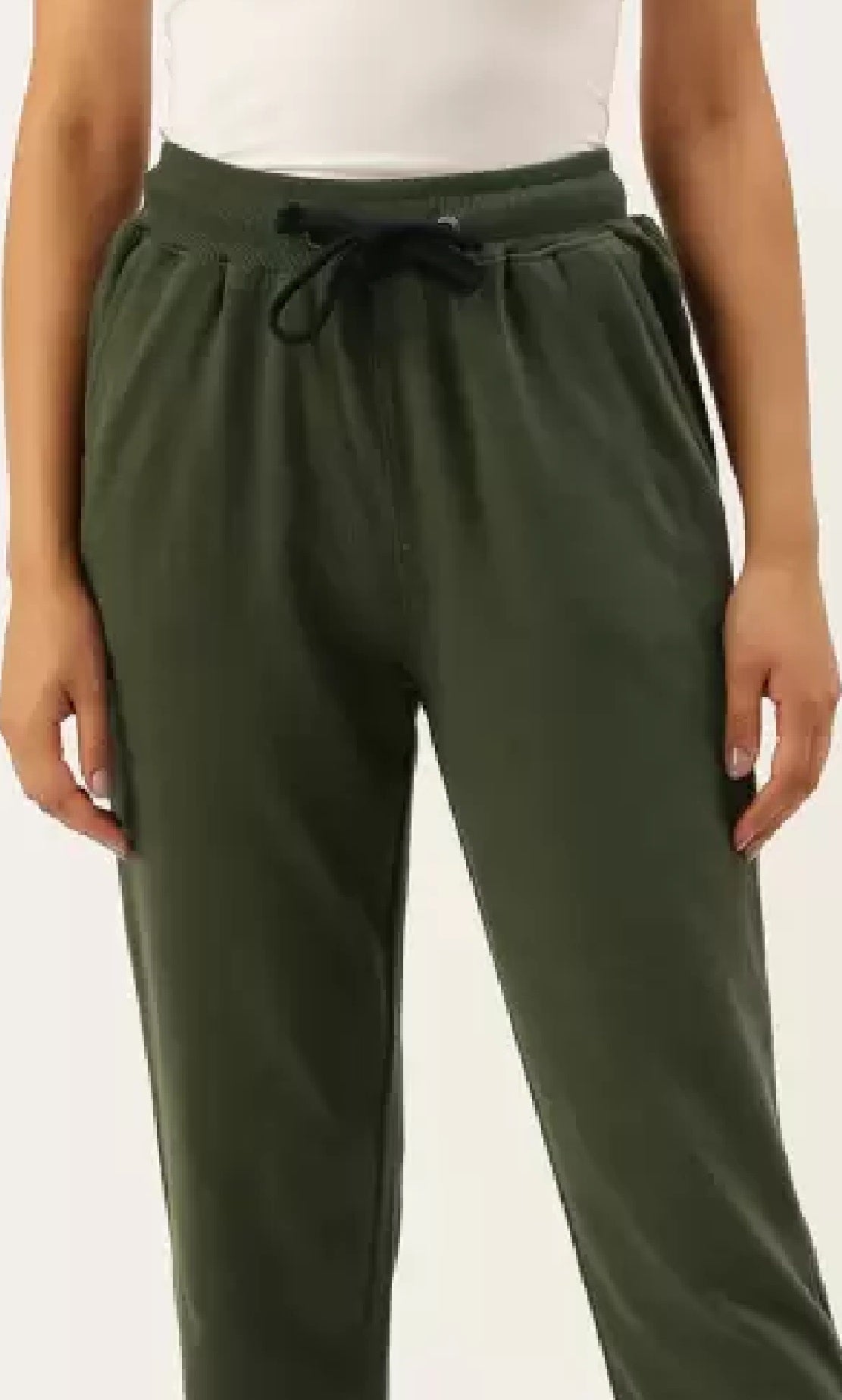 Calça de moletom feminina ID Ideology, verde, tamanho X-G