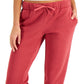 Calça de moletom feminina ID Ideology Fleece vermelha, tamanho médio