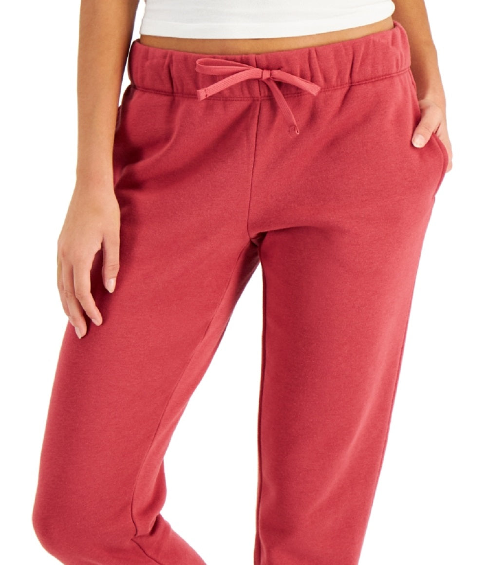 Calça de moletom feminina ID Ideology Fleece vermelha, tamanho médio