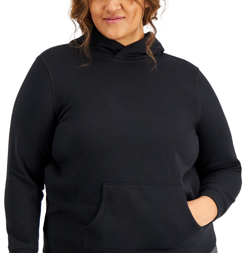 ID Ideology Moletom com capuz feminino plus size preto tamanho 2X