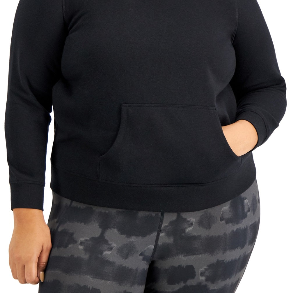 ID Ideology Moletom com capuz feminino plus size preto tamanho 2X