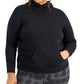 ID Ideology Moletom com capuz feminino plus size preto tamanho 2X