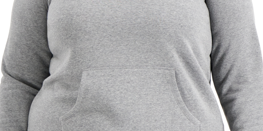 ID Ideology Moletom com capuz feminino cinza tamanho 3X