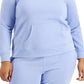 ID Ideology Pulôver com capuz feminino plus size roxo tamanho 1X