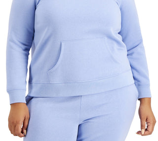 ID Ideology Women's Plus Pullover Hoodie Purple Size 1X