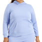 ID Ideology Pulôver com capuz feminino plus size roxo tamanho 1X