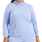 ID Ideology Pulôver com capuz feminino plus size roxo tamanho 2X