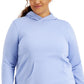 ID Ideology Pulôver com capuz feminino plus size roxo tamanho 3X