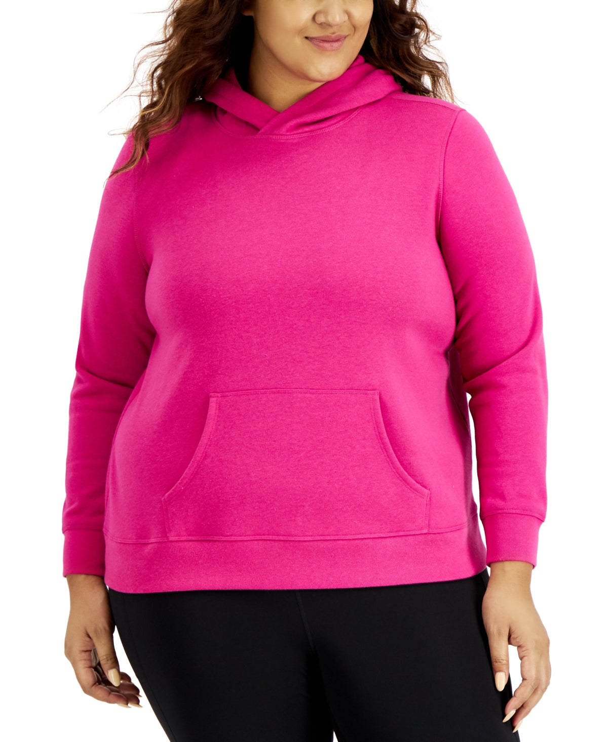 ID Ideology Moletom com capuz feminino plus size rosa tamanho 4X