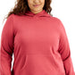ID Ideology Moletom com capuz feminino plus size vermelho tamanho 3X
