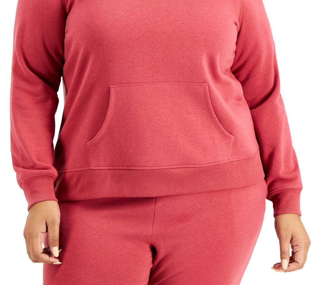 ID Ideology Moletom com capuz feminino plus size vermelho tamanho 3X
