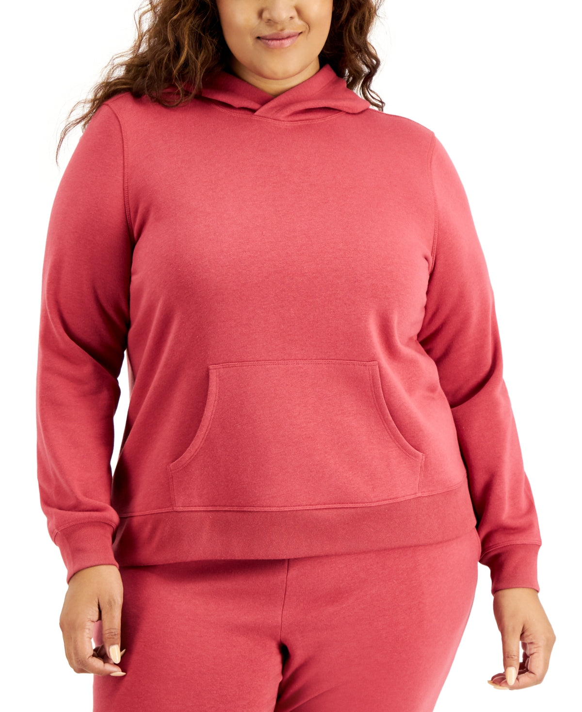 ID Ideology Moletom com capuz feminino plus size vermelho tamanho 3X