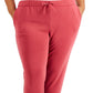 Calça jogger feminina Ideology Plus, vermelha, tamanho 4X