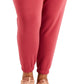 Calça jogger feminina Ideology Plus, vermelha, tamanho 4X