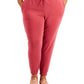 Calça jogger feminina Ideology Plus, vermelha, tamanho 4X