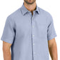 Camisa de linho masculina Club Room azul tamanho X-Large
