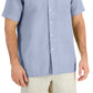 Camisa de linho masculina Club Room azul tamanho X-Large