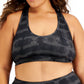 Sutiã esportivo feminino ID Ideology Plus Tie Dye, preto, tamanho 2X
