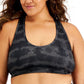 Sutiã esportivo feminino ID Ideology Plus Tie Dye, preto, tamanho 2X