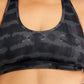 Sutiã esportivo feminino ID Ideology Plus Tie Dye, preto, tamanho 2X