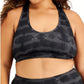 Sutiã esportivo feminino tie-dye ID Ideology, preto, tamanho 3X