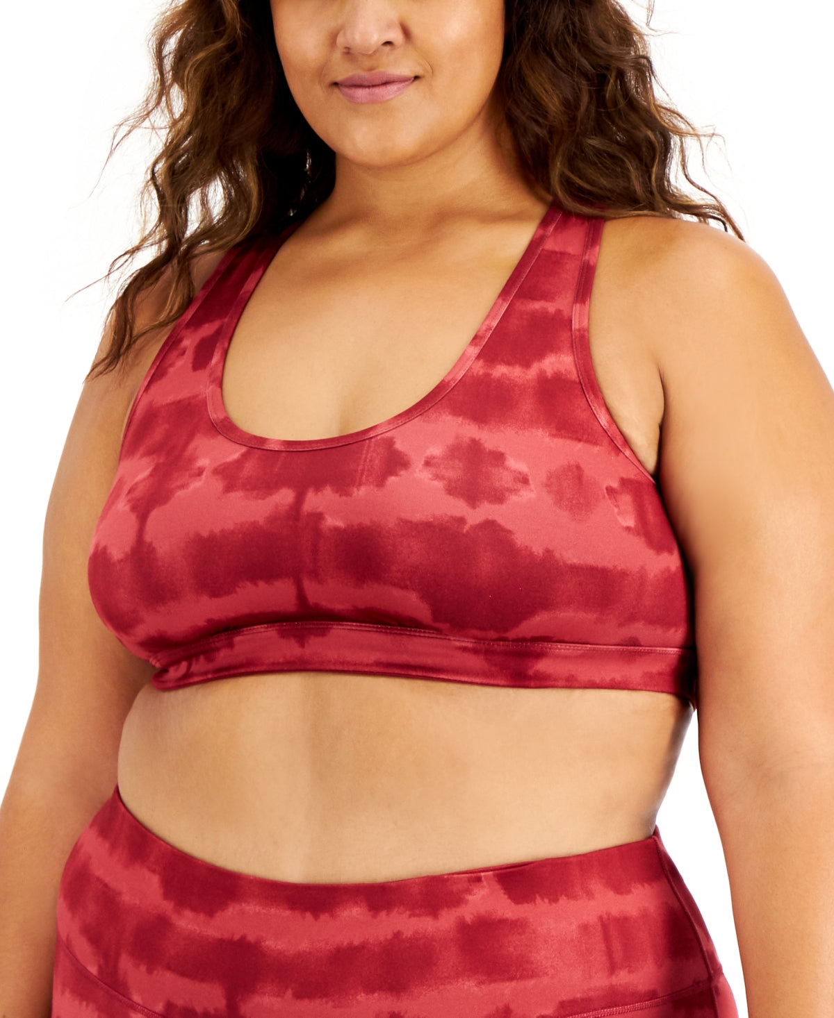 Sutiã esportivo feminino tie-dye ID Ideology vermelho tamanho 2X