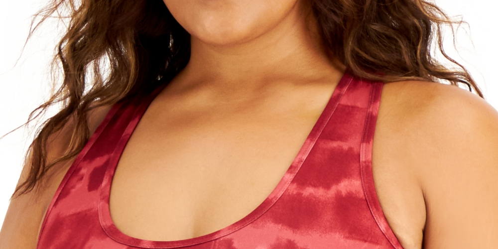 Sutiã esportivo feminino tie-dye ID Ideology vermelho tamanho 2X