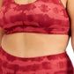 Sutiã esportivo feminino ID Ideology Plus Tie Dye rosa tamanho 3X