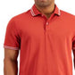 Polo Club Room Masculino Performance Listrado Vermelho Tamanho XX-Grande