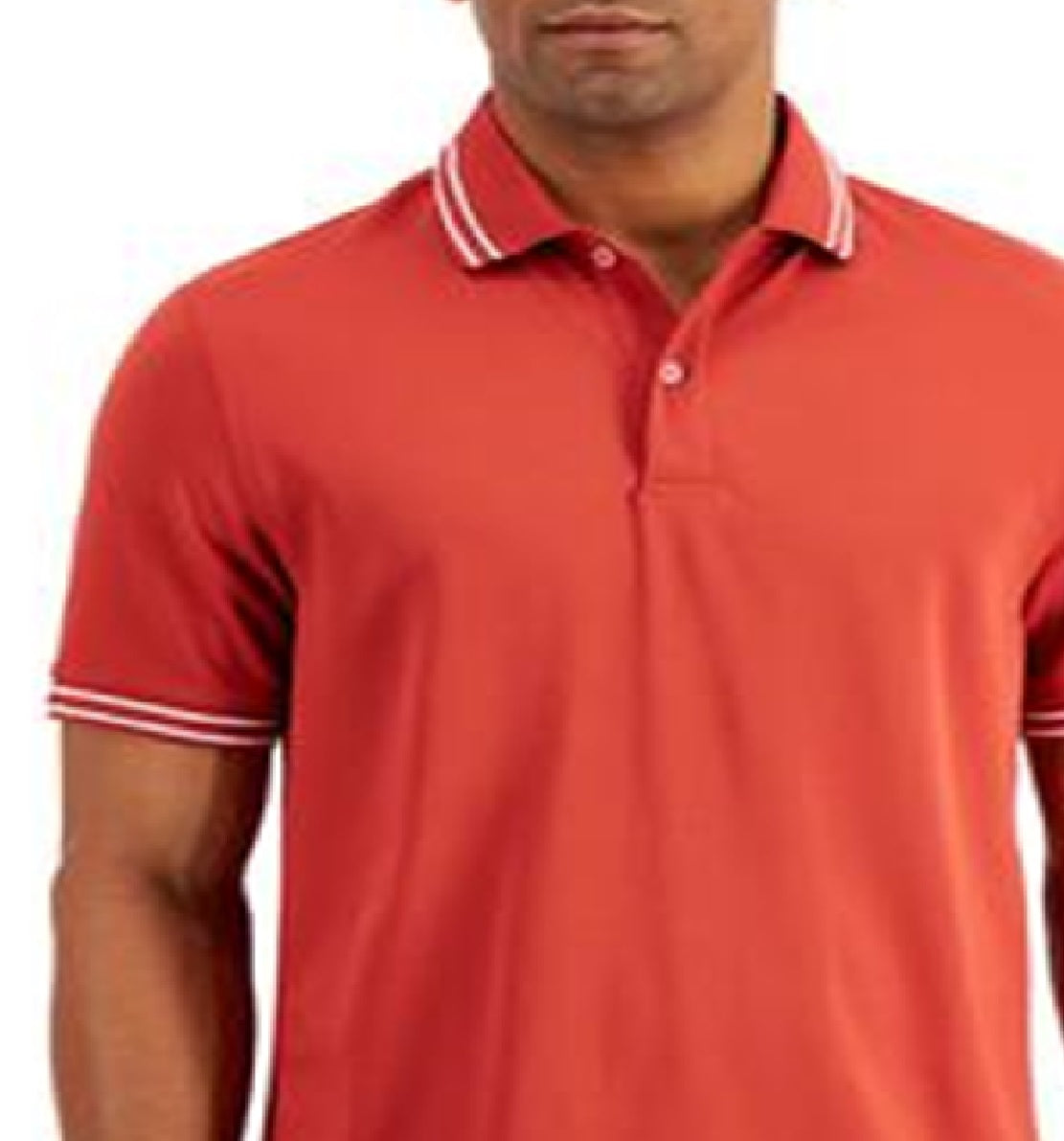 Polo Club Room Masculino Performance Listrado Vermelho Tamanho XX-Grande