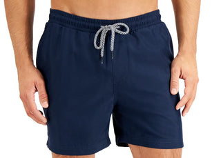 INC International Concepts Men's Regular Fit Swim Trunks Blue Size Medium