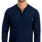 Camisa Henley Alfani Masculina com Zíper de 1/4 Azul Tamanho Médio