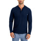 Camisa Henley Alfani Masculina com Zíper de 1/4 Azul Tamanho X-G