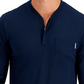 Camisa Henley Alfani Masculina com Zíper de 1/4 Azul Tamanho X-G
