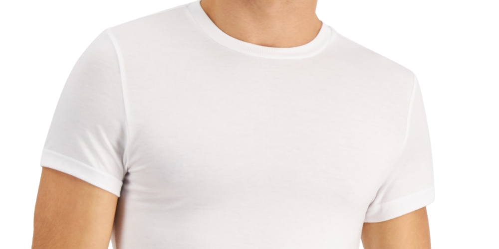 Camisa de pijama masculina de mistura modal INC International Concepts, branca, tamanho médio