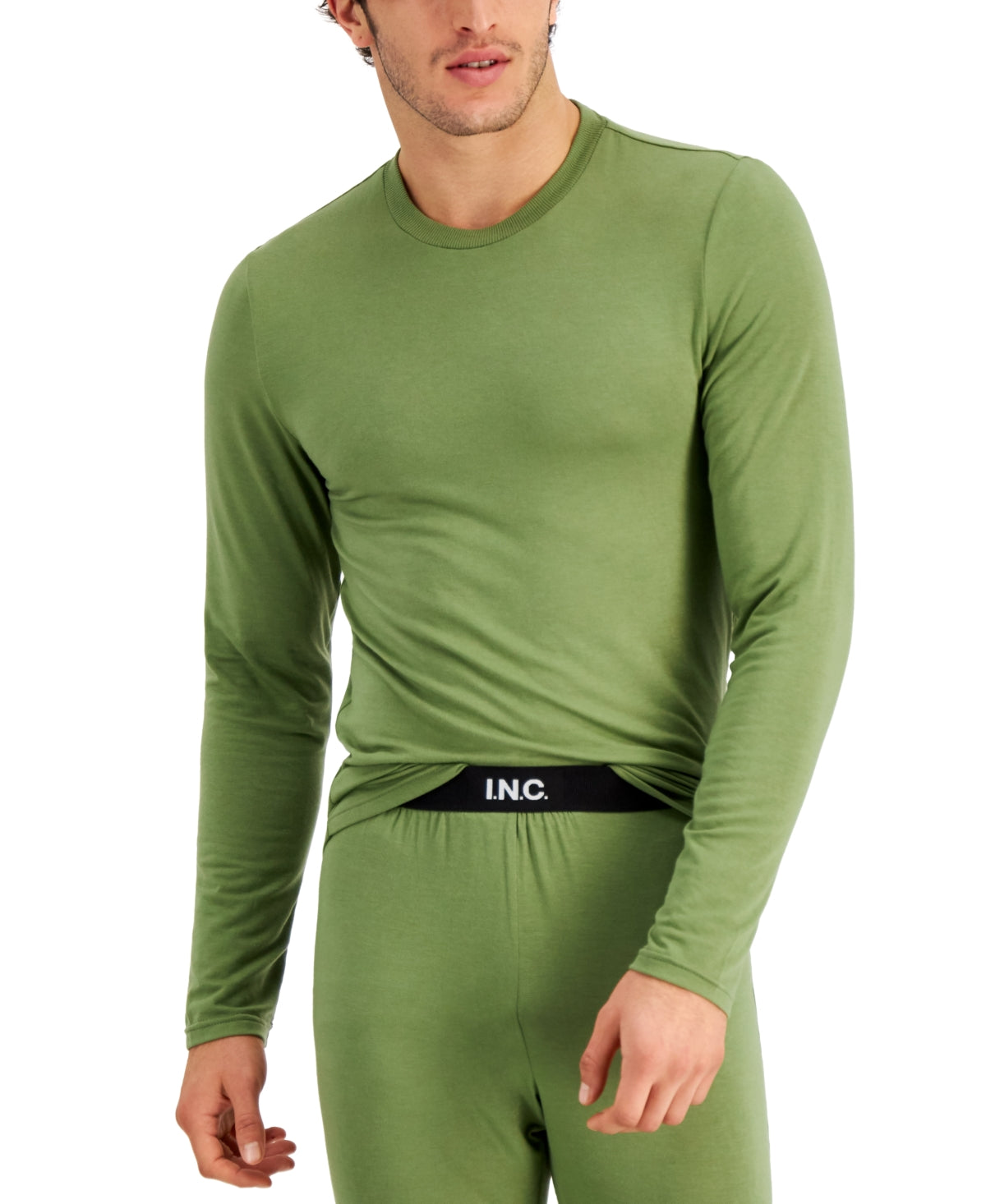 Pijama masculino INC International Concepts, verde, tamanho pequeno
