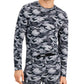 Pijama masculino com estampa camuflada da INC International Concepts, cinza, tamanho pequeno